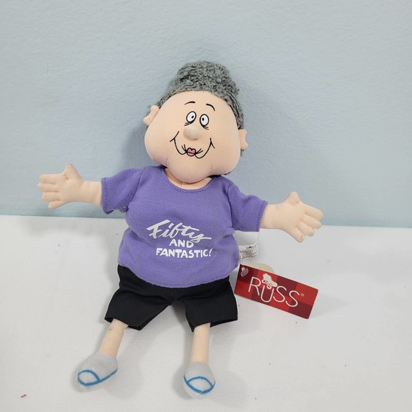 Russ Berrie Other - NWT Russ The Oldtimers Fifty & Fantastic Plush Handmade Partial Pellet 10222-2C1